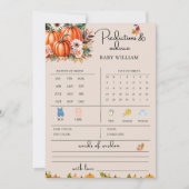 Carte de jeu de prédictions et conseils pour bébé  (Devant)