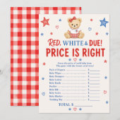Carte de jeu de prix Red White Due (Devant / Derrière)