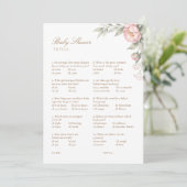 Carte de jeu de quiz de baby shower imprimable 'In (Debout devant)
