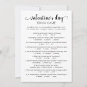 Carte de jeu de quiz de la Saint-Valentin avec rép (Devant)