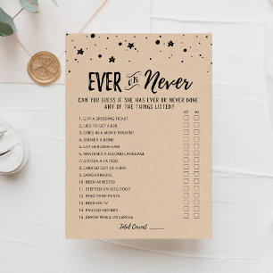 Carte de jeu de Shower de mariage modifiable Ever