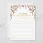 Carte de jeu de tradition familiale pour baby show (Devant)