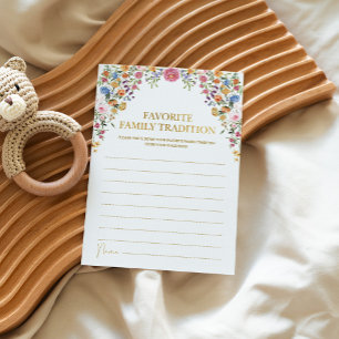 Carte de jeu de tradition familiale pour baby show