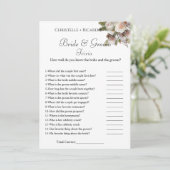 Carte de jeu de trivia de mariage de Botanica lbri (Debout devant)