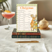 Carte de jeu de trivia de Noël tropical