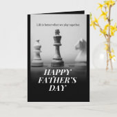 Carte de jeu d'échecs pour la fête des pères - Des (Fleur jaune)