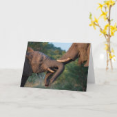 Carte de jeu d'éléphants (Fleur jaune)