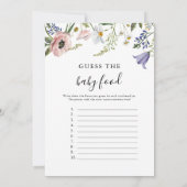 Carte de jeu "Devine la nourriture pour bébé" de W (Dos)