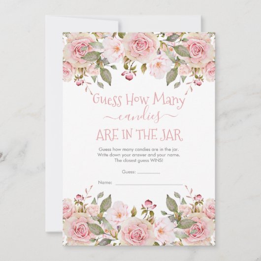 Carte de jeu devinez combien de bonbons dans le po (Devant)