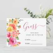 Carte de jeu devinez combien de fleurs lumineuses (Debout devant)
