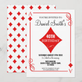 Carte de jeu Diamond Anniversaire Ace Las Vegas Ca (Devant / Derrière)