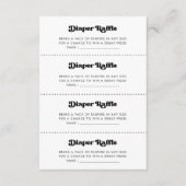 Carte de jeu Diaper Raffle retro élégant (Devant)