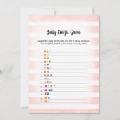 Carte de jeu d'image d'émoji bébé lapin blanc rose (Devant)