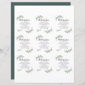 Carte de jeu do-it-yourself Fête des mariées Eucal (Devant / Derrière)