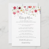 Carte de jeu du menu de baiser du Mariage Fleur sa (Devant)