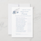 Carte de jeu Dusty blue floral bride & Groom Trivi (Devant)