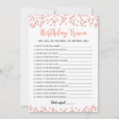 Carte de jeu Editable Birthday Trivia (Devant)