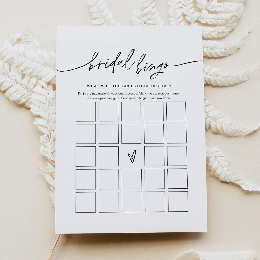 Carte de jeu EVERLEIGH Fête des mariées Bingo