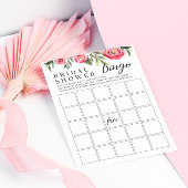 Carte de jeu Fête des mariées Bingo