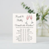 Carte de jeu Fête des mariées Champagne Rose (Debout devant)