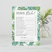 Carte de jeu Fête des mariées d'été botanique (Debout devant)