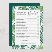 Carte de jeu Fête des mariées d'été botanique (Devant / Derrière)