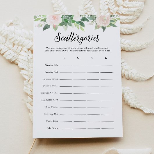 Carte de jeu Fête des mariées DEVON Scattergories
