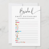 Carte de jeu Fête des mariées Emoji Pictionary (Devant)