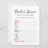 Carte de jeu Fête des mariées Emoji Pictionary (Devant)