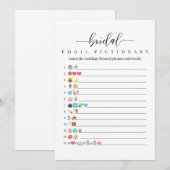 Carte de jeu Fête des mariées Emoji Pictionary (Devant / Derrière)