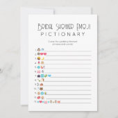 Carte de jeu Fête des mariées Emoji Pictionary (Devant)