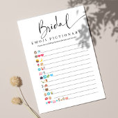 Carte de jeu Fête des mariées Emoji Pictionary