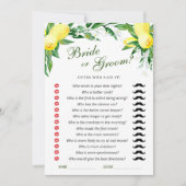 Carte de jeu Fête des mariées Lemons Blossom Green (Devant)