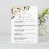 Carte de jeu Fête des mariées rose Fleurs blanches (Debout devant)