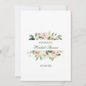 Carte de jeu Fête des mariées rose Fleurs blanches (Dos)