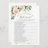 Carte de jeu Fête des mariées rose Fleurs blanches (Devant / Derrière)