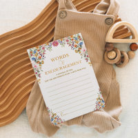 Carte de jeu Fleur sauvage coloré Conseils et souh