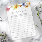 Carte de jeu fleur sauvage Fête des mariées Apron