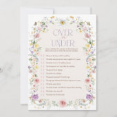 Carte de jeu fleur sauvage sur ou sous Fête des ma (Devant)