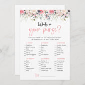 Carte de jeu Fleurs roses Qu'est-ce que vous avez  (Devant / Derrière)