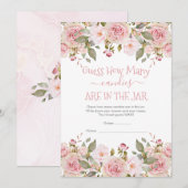 Carte de jeu Floral Devine combien de bonbons dans (Devant / Derrière)