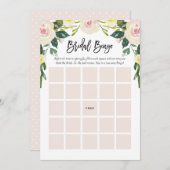 Carte de jeu Flush Fête de l'mariée Bingo (Devant / Derrière)