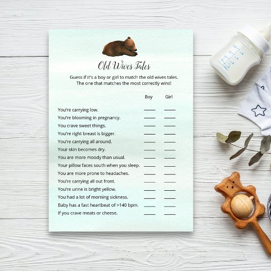 Carte de jeu Forest Adventure Bears Old Wives Tale