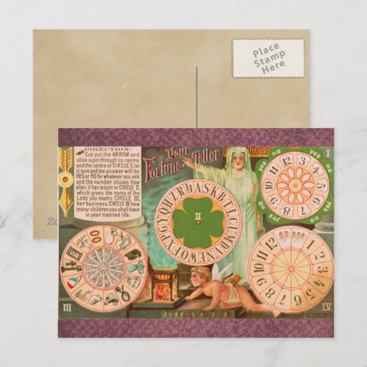 Carte de jeu Fortune vintage (Devant / Derrière)