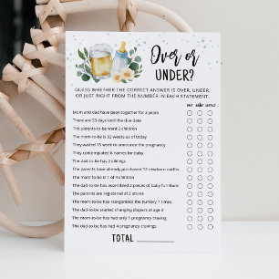 Carte de jeu Greenery Baby Is Brewing Over ou Unde