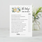 Carte de jeu Greenery Baby Is Brewing True Or Fals (Debout devant)