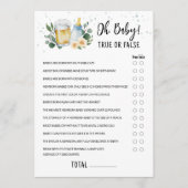 Carte de jeu Greenery Baby Is Brewing True Or Fals (Devant)