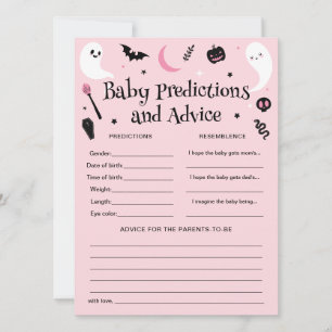 Carte de jeu Halloween Baby shower Baby Prediction