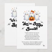 Carte de jeu Halloween 'Vous avez été hué' pour le (Devant / Derrière)