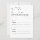 Carte de jeu HARLOW Scattergories pour enterrement (Devant)